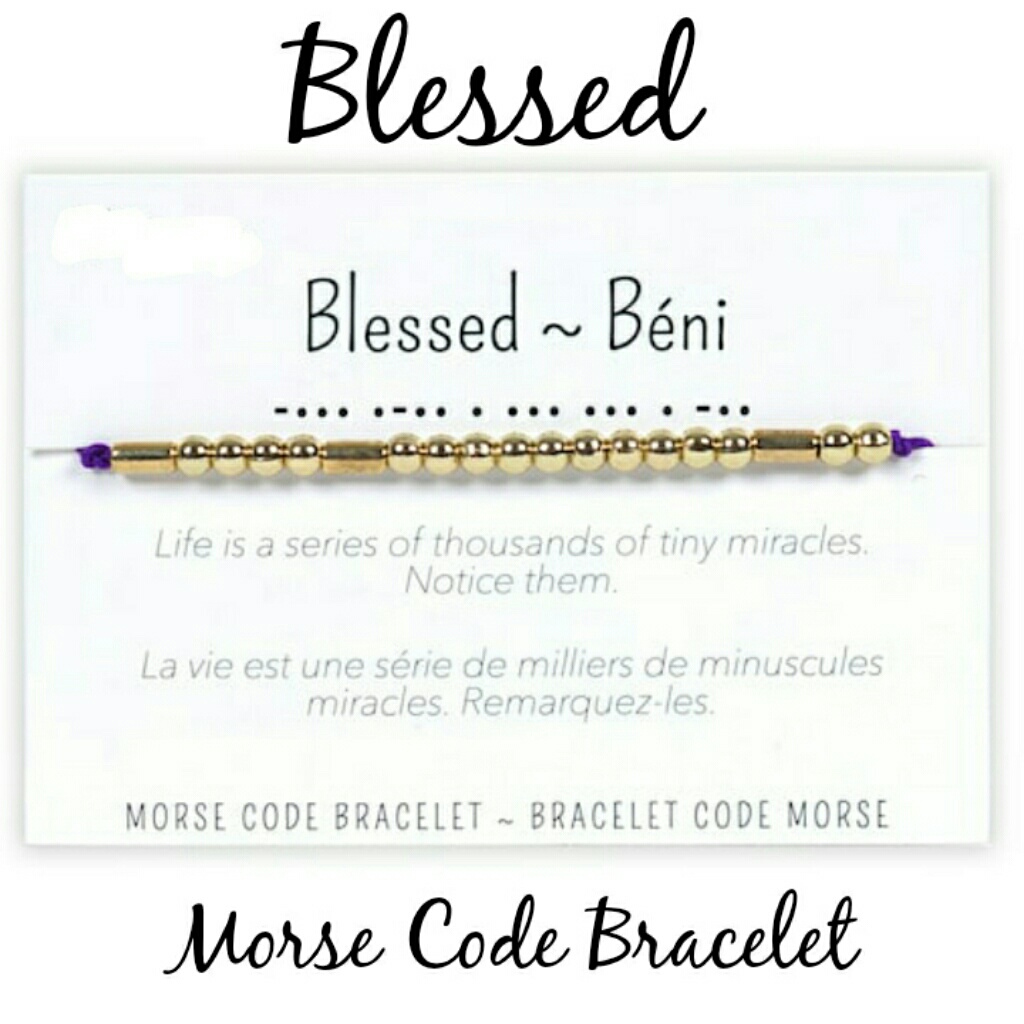 Blessed - Morse Code Bracelet
